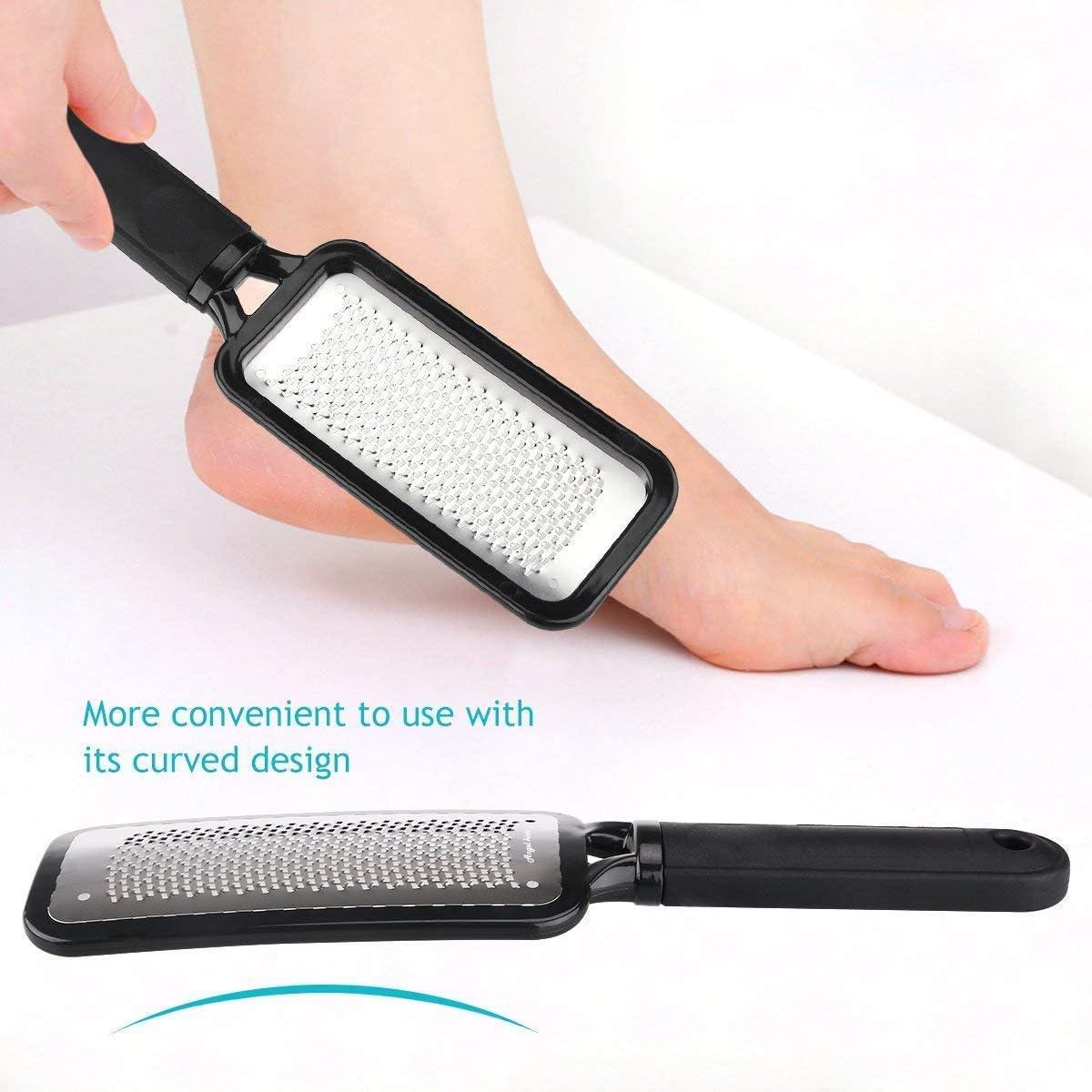imageAngel Kiss Colossal Foot File Scraper Pedicure File Premium Stainless Steel Foot Rasp Dead Skin Callus Remover for Feet Gentle Foot Scrubber Pedicure Tools for SalonQuality Foot Care BlackBlack Foot File