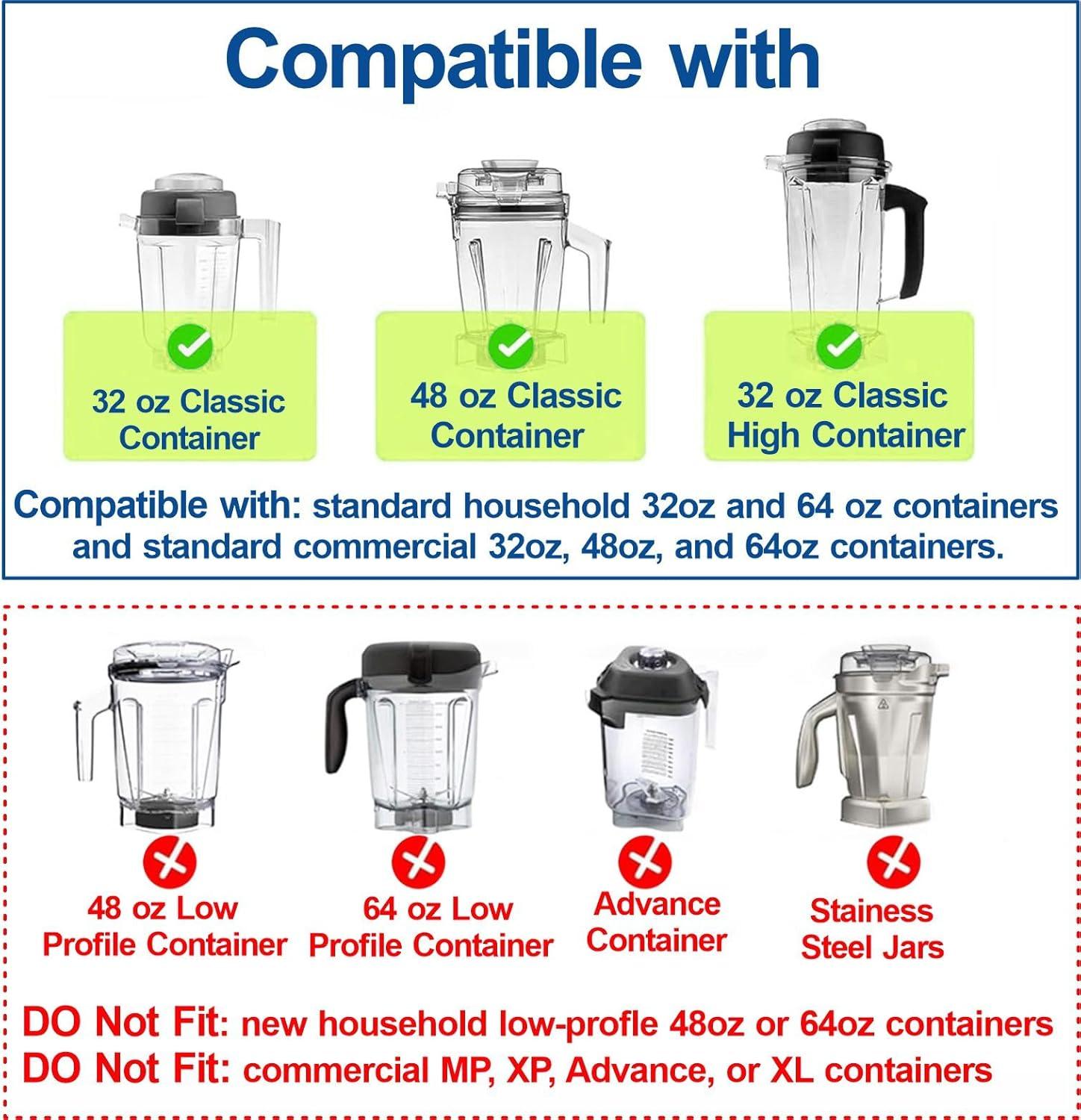 imageBlade Replacement Parts Kit Compatible with Vitamix Blender Wet Blade Replacement Assembly with Wrench and Drive Socket Replacement for Vitamix 64oz and 32oz Container