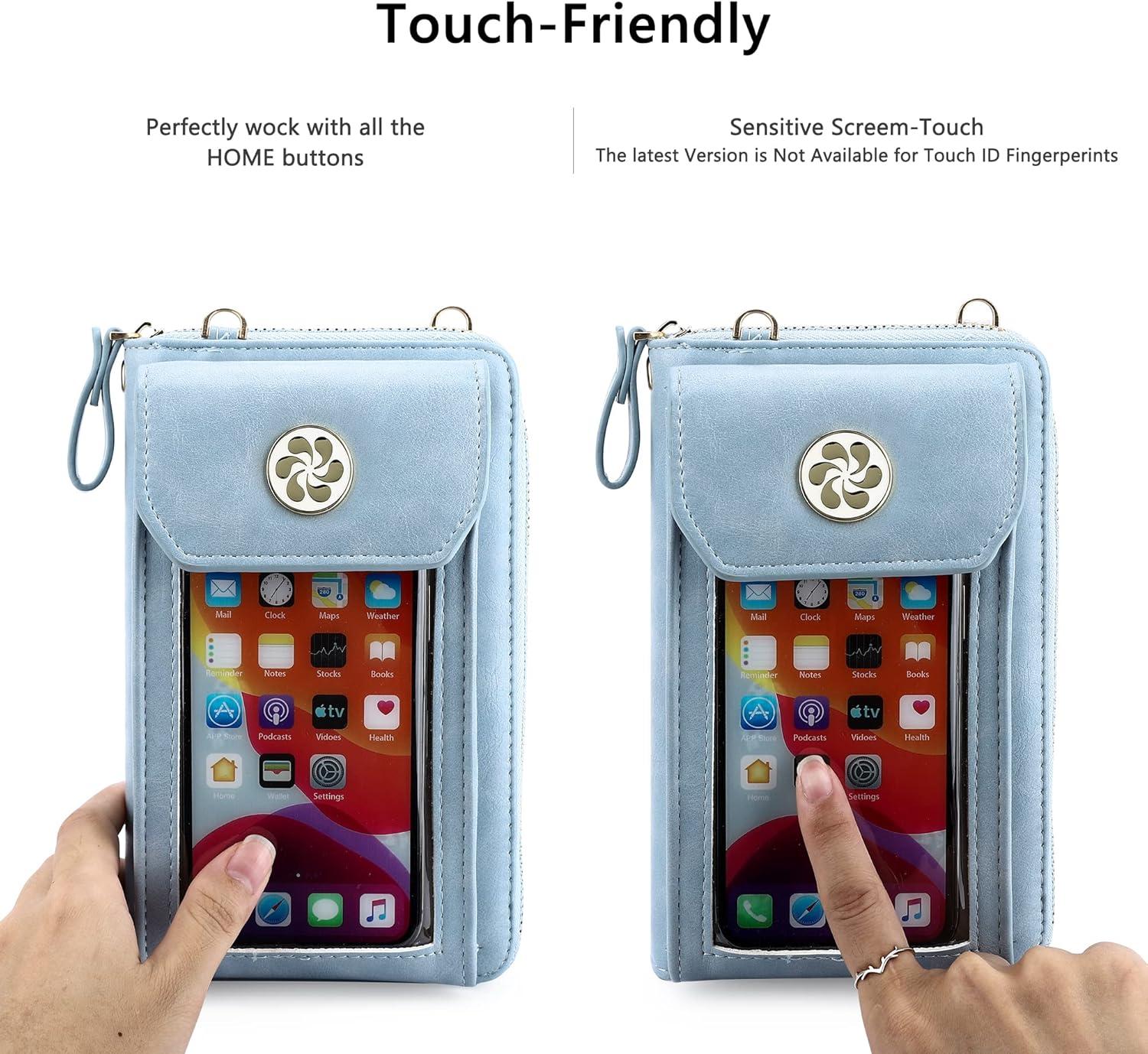 imageCell phone purse small crossbody bags for women touch screen purse with adjustable Strap