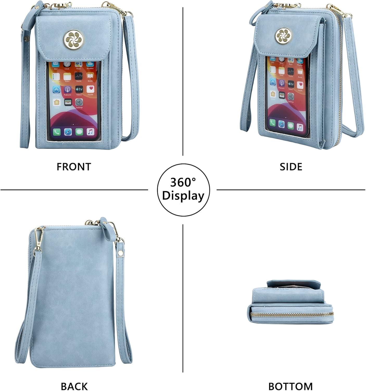 imageCell phone purse small crossbody bags for women touch screen purse with adjustable Strap