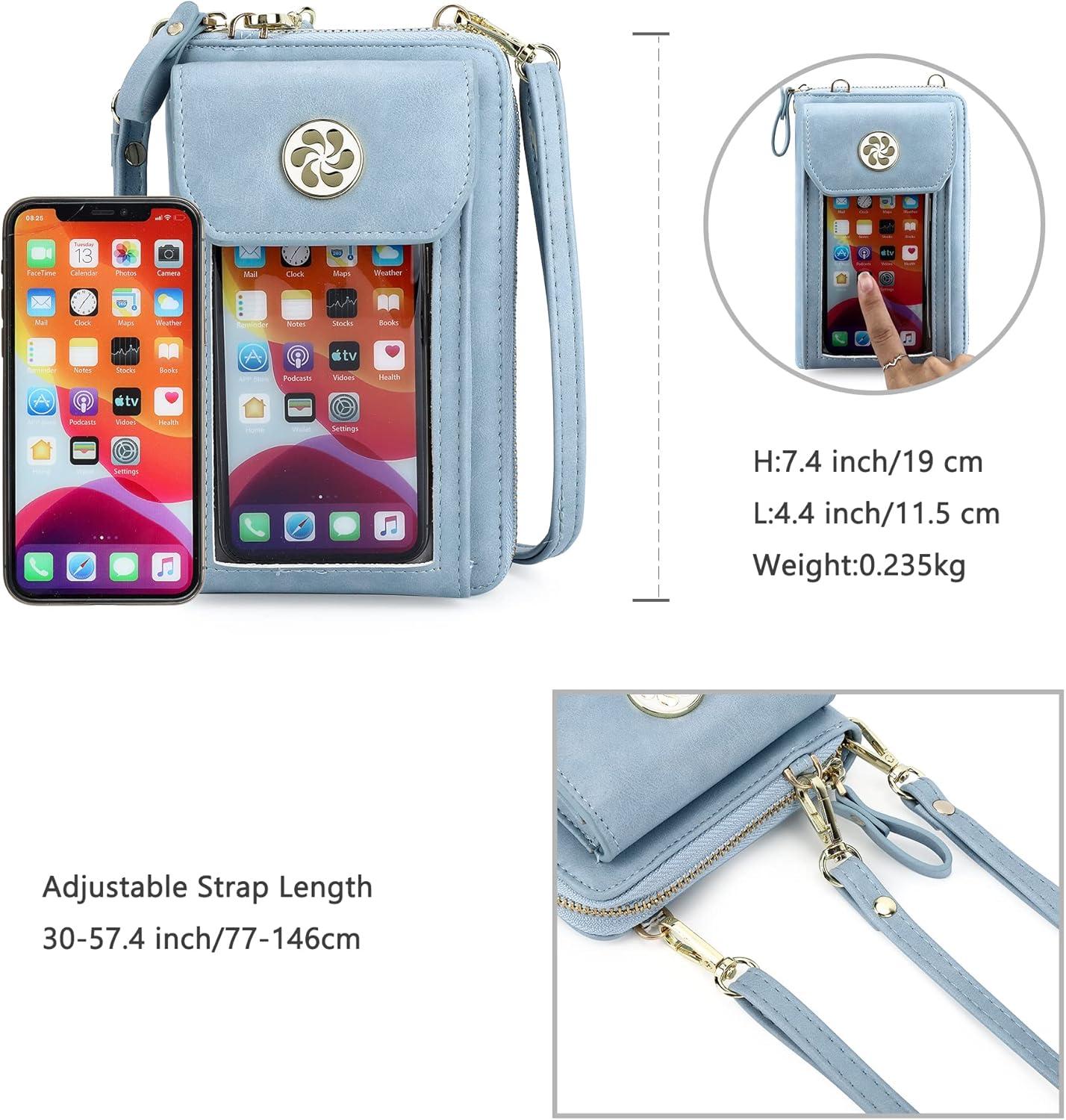 imageCell phone purse small crossbody bags for women touch screen purse with adjustable Strap
