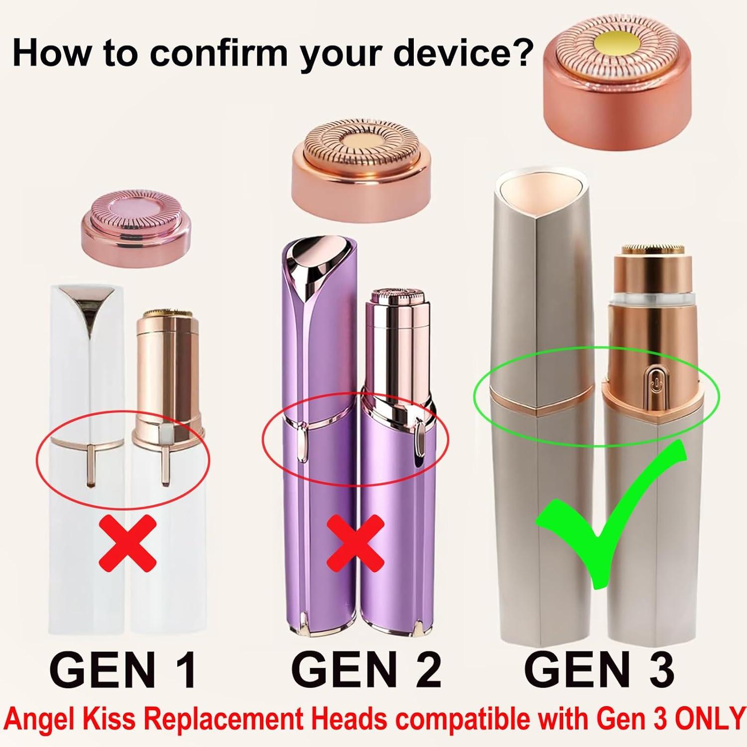 imageGeneration 3 Replacement Heads for NEW Finishing Touch Flawless Facial Hair Remover Gen 3 Double Precision Enhanced Floating Blades Heads for Flawless Gen 3 PACK of 6 wStorage Case ampamp Clean Brush6 PcsPack for Gen 3 New flawless