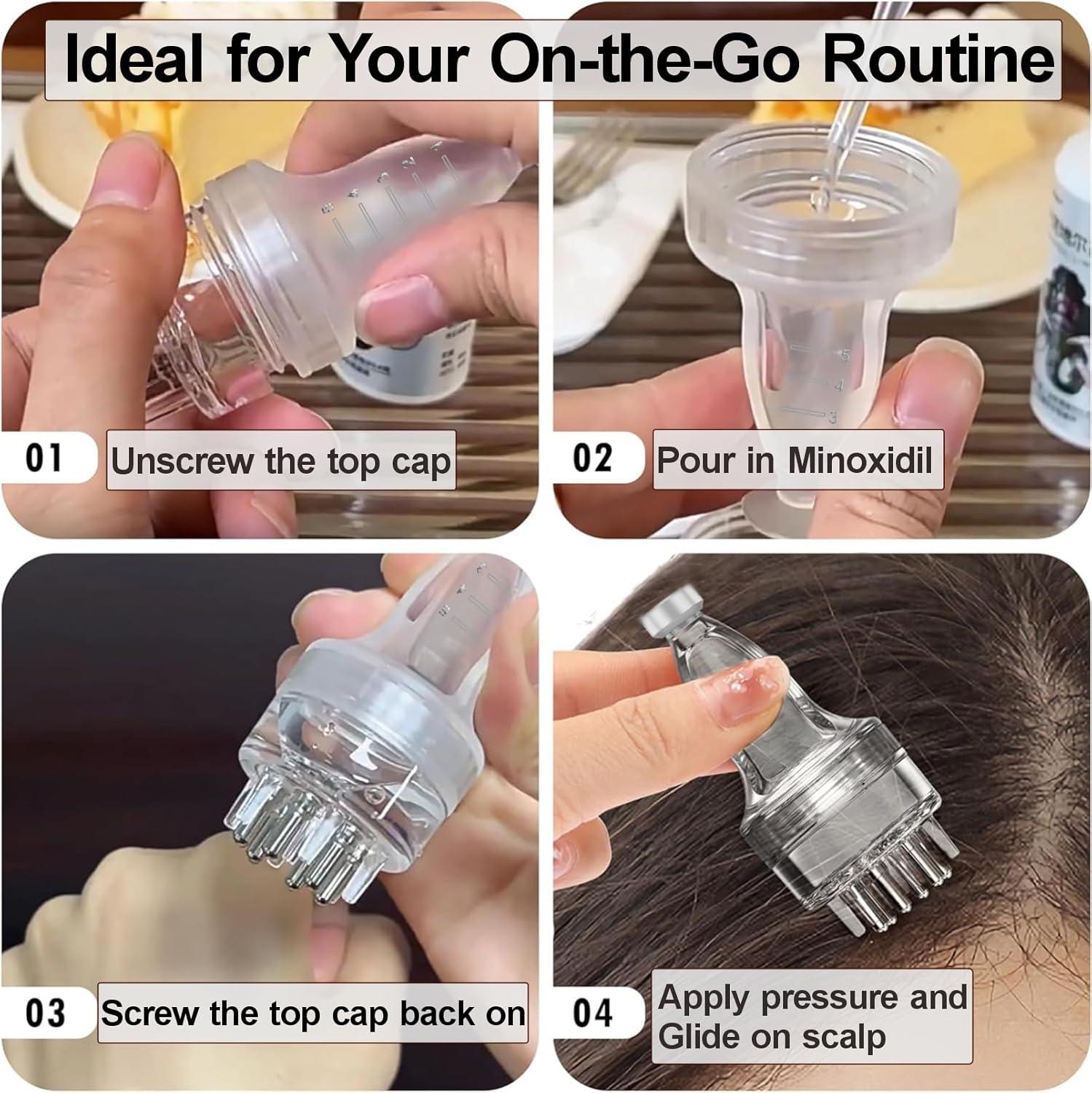 imageMinoxidil Applicator Hair Oil Applicator Oil Dispenser for Hair Scalp Applicator Tool Fast Efficient Delivery to Hair Roots ampamp MessyFree ampamp WasteFree Compact Applicator Bottle for Minoxidil