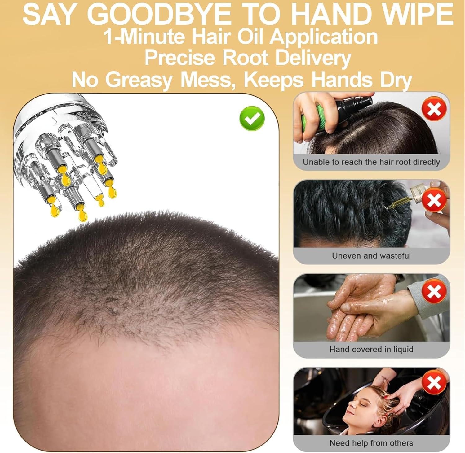 imageMinoxidil Applicator Hair Oil Applicator Oil Dispenser for Hair Scalp Applicator Tool Fast Efficient Delivery to Hair Roots ampamp MessyFree ampamp WasteFree Compact Applicator Bottle for Minoxidil