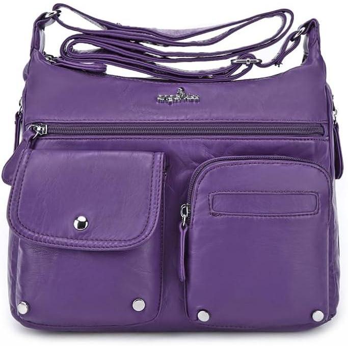 imageAngel Kiss Crossbody Bags for Women Ladies Shoulder Handbags and Purses Medium Faux Leather Pocketbooks1purple