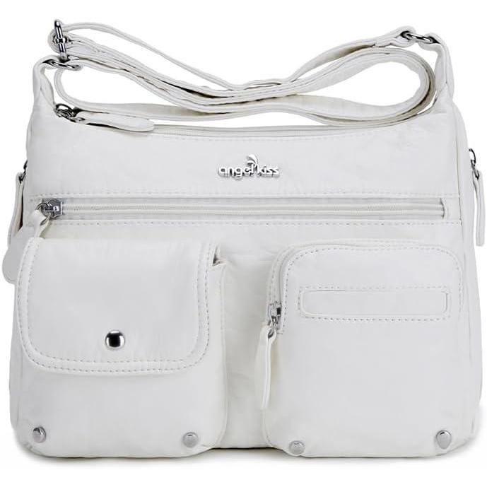 imageAngel Kiss Crossbody Bags for Women Ladies Shoulder Handbags and Purses Medium Faux Leather Pocketbooks1white