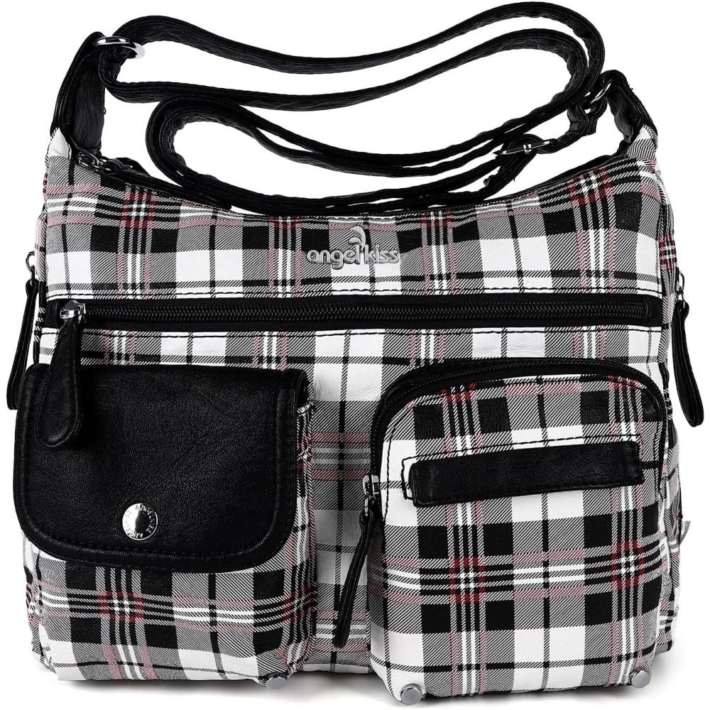 imageAngel Kiss Crossbody Bags for Women Ladies Shoulder Handbags and Purses Medium Faux Leather Pocketbooks1whiteBlack