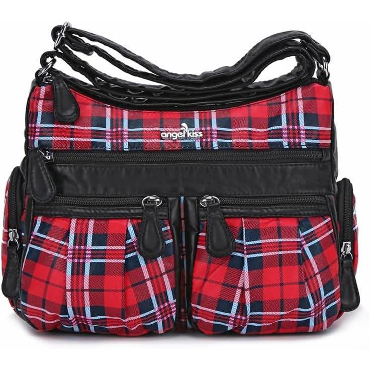imageAngel Kiss Crossbody Bags for Women Ladies Shoulder Handbags and Purses Medium Faux Leather Pocketbooks23redBlack