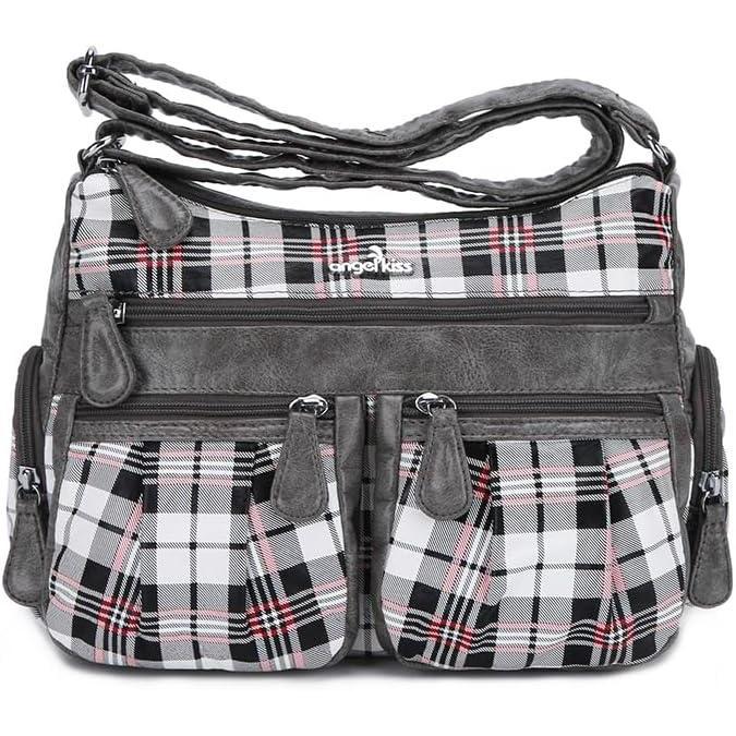 imageAngel Kiss Crossbody Bags for Women Ladies Shoulder Handbags and Purses Medium Faux Leather Pocketbooks23whiteGrey