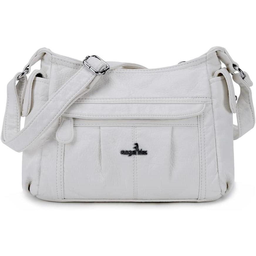 imageAngel Kiss Crossbody Bags for Women Ladies Shoulder Handbags and Purses Medium Faux Leather Pocketbooks25white