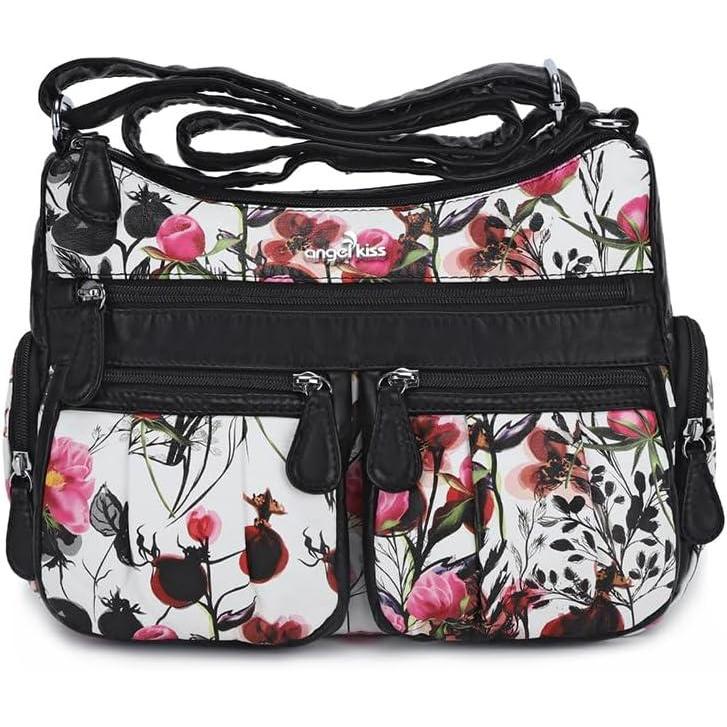 imageAngel Kiss Crossbody Bags for Women Ladies Shoulder Handbags and Purses Medium Faux Leather Pocketbooks7pinkBlack