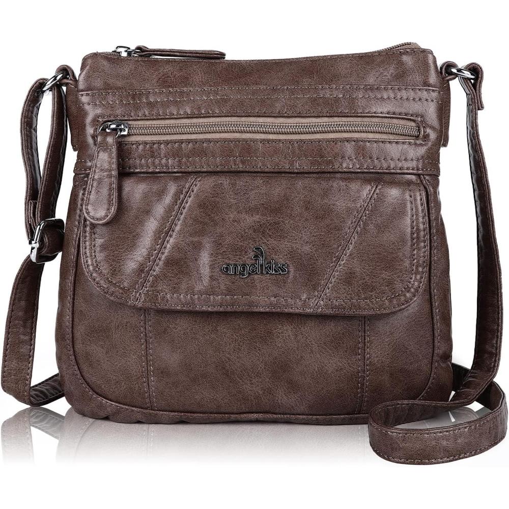 imageAngel Kiss Crossbody Bags for Women PU Leather Shoulder Handbag Ladies Purses and Handbag with adjustable Strap16taupe