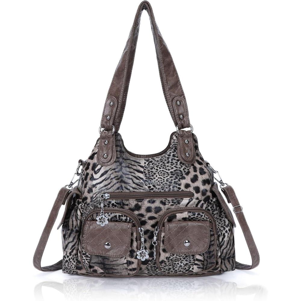 imageAngel Kiss Purses for Women Hobo Bag Soft PU Leather Shoulder Bag for WomenBrown7557