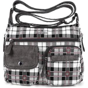 Angel Kiss Crossbody Bags for Women, Ladies Shoulder Handbags and Purses Medium Faux Leather Pocketbooks(26white/Grey)