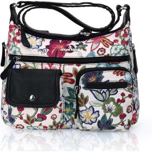 Angel Kiss Crossbody Bags for Women, Ladies Shoulder Handbags and Purses Medium Faux Leather Pocketbooks(Red/Black)