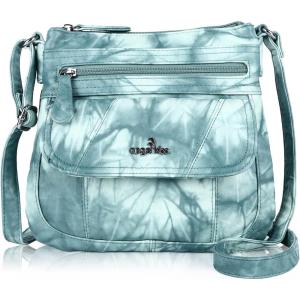 Angel Kiss Crossbody Bags for Women PU Leather Shoulder Handbag Ladies Purses and Handbag with adjustable Strap(10#green)