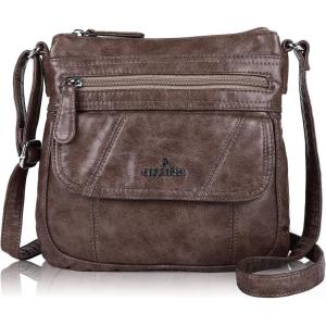 Angel Kiss Crossbody Bags for Women PU Leather Shoulder Handbag Ladies Purses and Handbag with adjustable Strap(16#taupe)