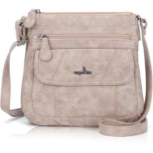 Angel Kiss Crossbody Bags for Women PU Leather Shoulder Handbag Ladies Purses and Handbag with adjustable Strap(29#stone)