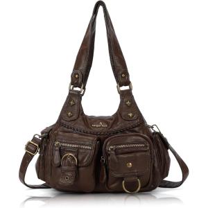Angel Kiss Hobo Bags for Women Shoulder Bag Shoulder Purses and Handbags Vegan Leather Hobo Handbags Crossbody Bags(Coffee)