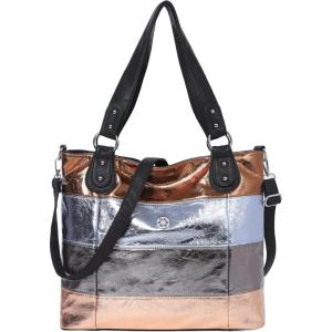 Angel Kiss Hobo Purses for Women Multi-Color Striped Lattice Cross Body Shoulder Purse Bag Tote Handbag(Multi Color B)