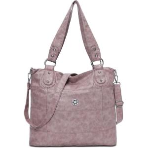 Angel Kiss Hobo Purses for Women Multi-Color Striped Lattice Cross Body Shoulder Purse Bag Tote Handbag(Pink)