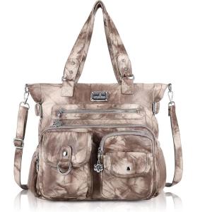 Angel Kiss Large Purses for Women Soft PU Leather Hobo Bag for Women Shoulder Bags(16#khaki)