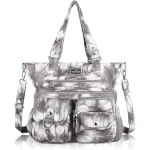 Angel Kiss Large Purses for Women Soft PU Leather Hobo Bag for Women Shoulder Bags(19#grey)