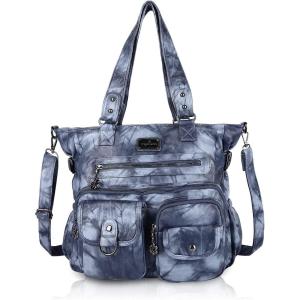 Angel Kiss Large Purses for Women Soft PU Leather Hobo Bag for Women Shoulder Bags(Blue-160500)