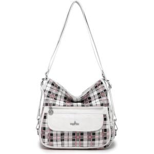 Angel Kiss Purses and Handbags for Women Washed Vegan Leather Crossbody Hobo Satchel Shoulder Mutipocket Tote Purse
