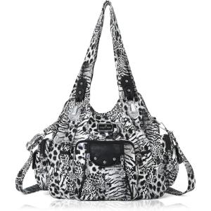 Angel Kiss Purses for Women Soft PU Leather Large Hobo Bags for Women Shoulder Bag(B-black)