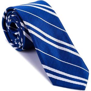 Angel Kiss Wizard Cosplay Tie for Halloween Dress Up Themed Party Costume Accessory, Unisex Striped Necktie for Adults &Teens(Blue)