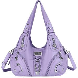 Angelkiss Hobo Purses and handbags for Women Satchel Handbag Women Purses Large Daily Shoulder Bags(8901purple)