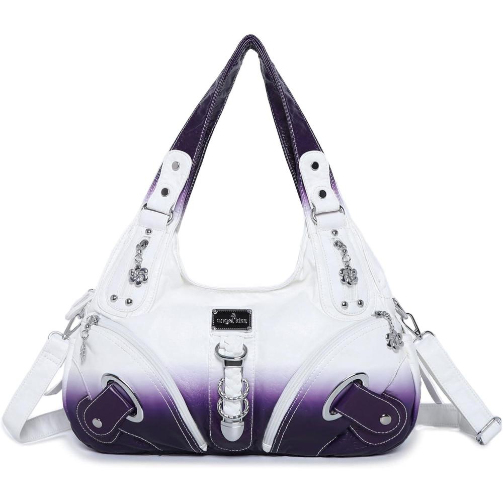 imageAngelkiss Hobo Purses and handbags for Women Satchel Handbag Women Purses Large Daily Shoulder Bags Purses handbags Handbag Women Purses Large Daily7028purple