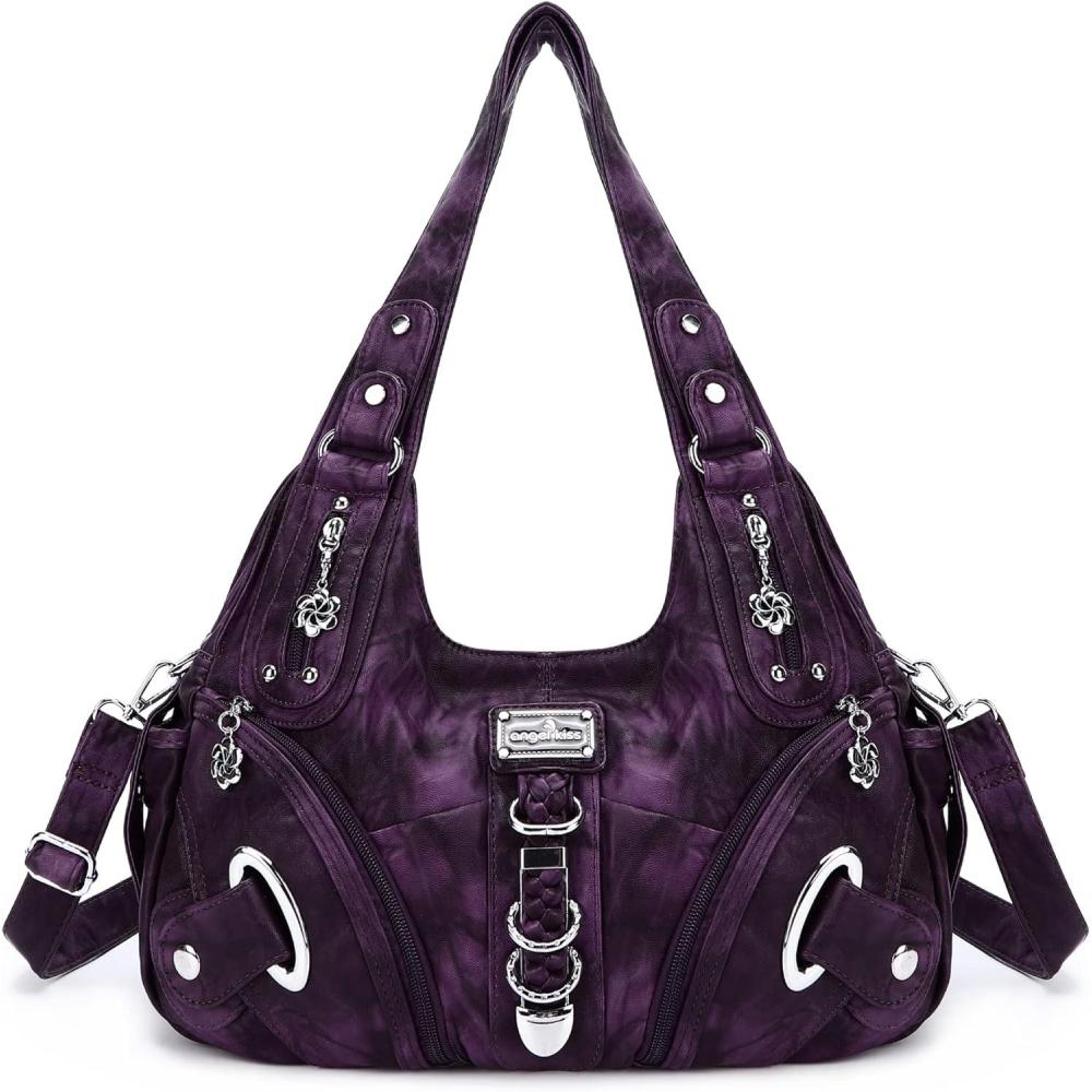 imageAngelkiss Hobo Purses and handbags for Women Satchel Handbag Women Purses Large Daily Shoulder Bags Purses handbags Handbag Women Purses Large DailyPrupleg