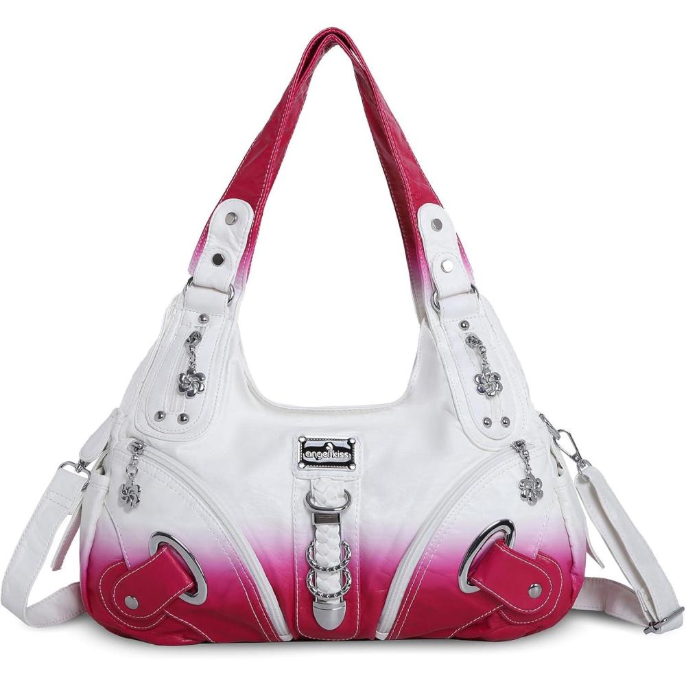 imageAngelkiss Hobo Purses and handbags for Women Satchel Handbag Women Purses Large Daily Shoulder Bags Purses handbags Handbag Women Purses Large DailyZ2pink