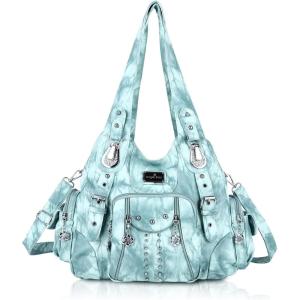 Angel Kiss Purses for Women Soft PU Leather Large Hobo Bags for Women Shoulder Bag | Soft, PU Leather, Large, Soft, PU Leather, Large(L.green)