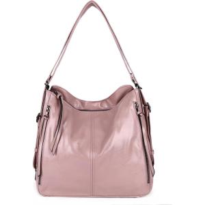 Convertible Backpack Purse For Women Handbag Hobo Tote Satchel Shoulder Bag – Smooth Dark Purple(Y679#65pink)
