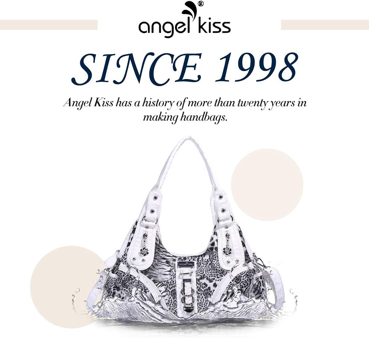 imageAngelkiss Hobo Purses and handbags for Women Satchel Handbag Women Purses Large Daily Shoulder Bags Purses handbags Handbag Women Purses Large DailyWhiteleopard