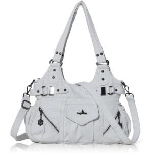 Angel Kiss Purses for Women Shoulder Bag Soft Hobo Bags for Women(White)