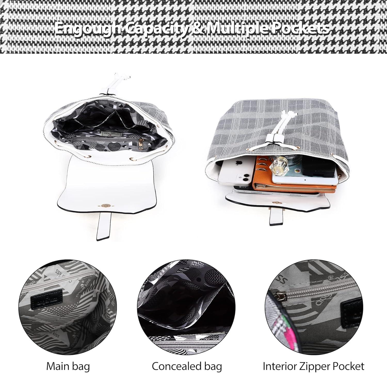 imageWomen Backpack Purse Water resistant Nylon Antitheft Rucksack Lightweight Shoulder Bag