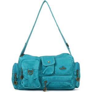 Angel Kiss Hobo Bags for Women,Vintage Shoulder Purses for Women,Small Crossbody Handbag with Adjustable Strap(Retro Lake Blue)