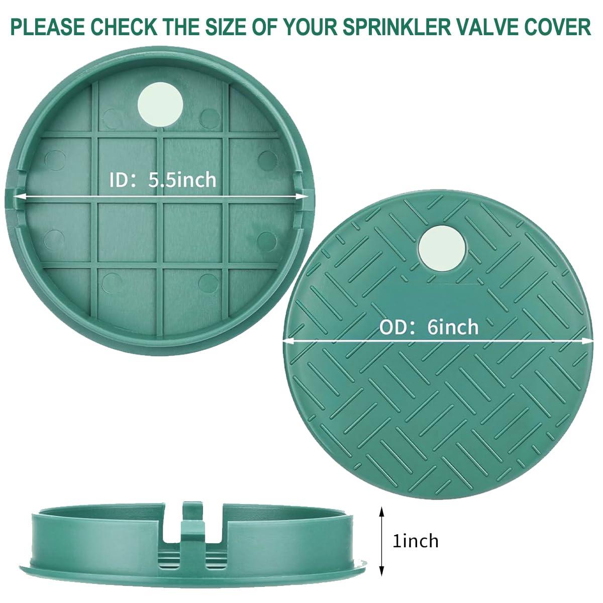 image2 Pcs Sprinkler Valve Cover 55 ID x 6 OD Round Sprinkler Irrigation Valve Box Lid for Outdoor Garden Lawn and Yard Sprinkler Systems