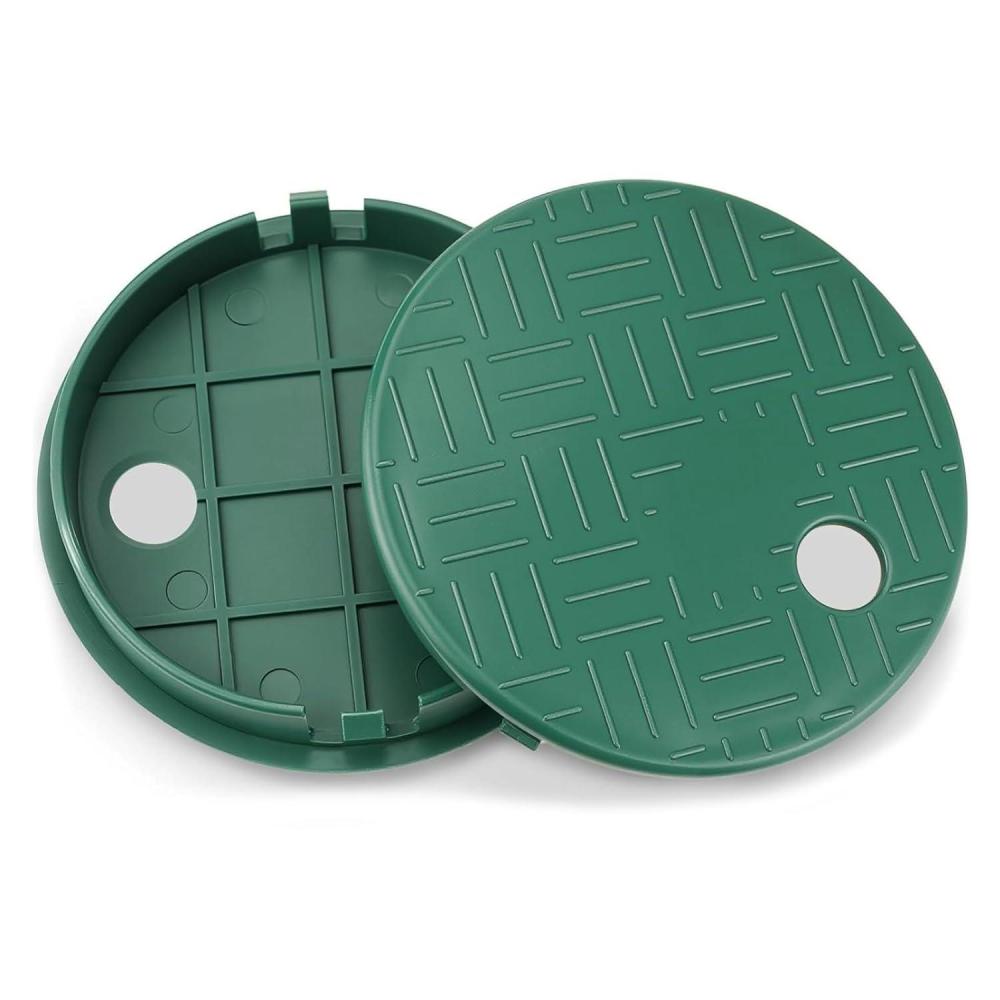 image2 Pcs Sprinkler Valve Cover 55 ID x 6 OD Round Sprinkler Irrigation Valve Box Lid for Outdoor Garden Lawn and Yard Sprinkler Systems