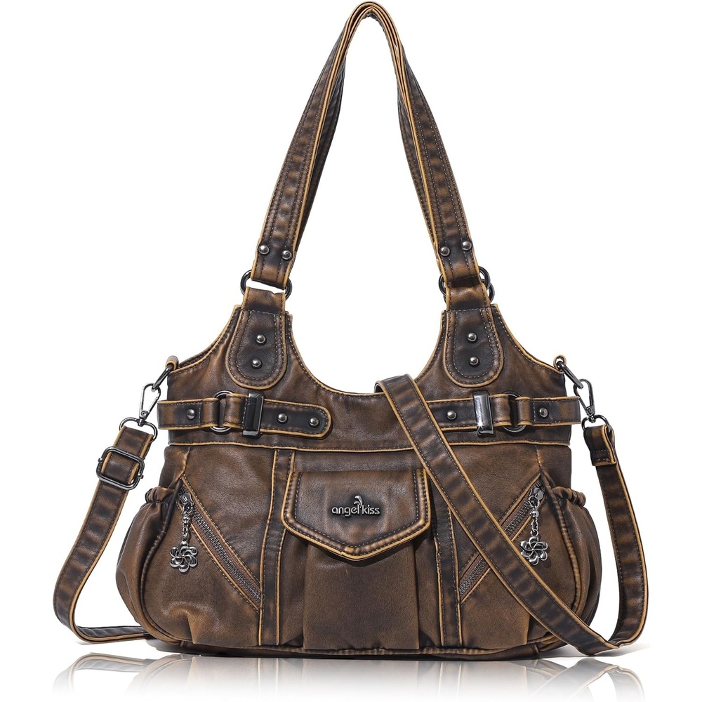 image:imageAngel Kiss Purses for Women Shoulder Bag Soft Hobo Bags for WomenVintage Brown