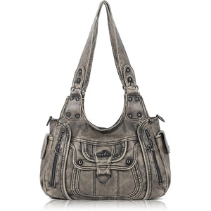 Angel Kiss Women’s Shoulder Bag Vegan Leather Hobo Purses and Handbags Satchel Tote Bags for Women with Adjustable Strap(Bronze)