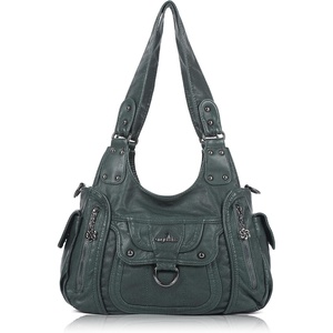 Angel Kiss Women’s Shoulder Bag Vegan Leather Hobo Purses and Handbags Satchel Tote Bags for Women with Adjustable Strap(Green)