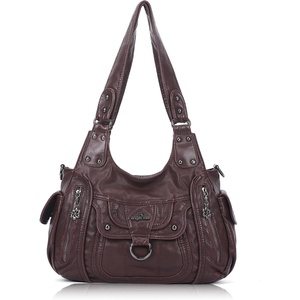 Angel Kiss Women’s Shoulder Bag Vegan Leather Hobo Purses and Handbags Satchel Tote Bags for Women with Adjustable Strap(Wine)