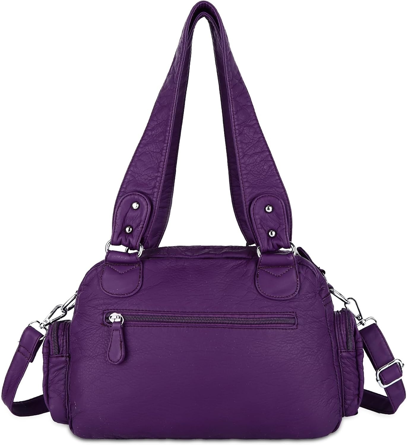 image:imageAngel Kiss Small Purse Handbag for Women Crossbody and Shoulder Bags Multipocket Soft Hobo Purses5purple