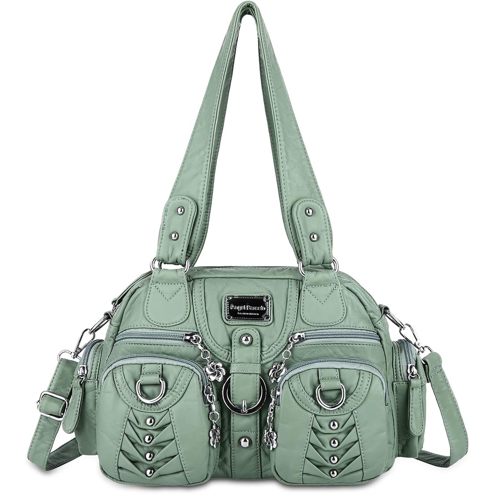 image:imageAngel Kiss Small Purse Handbag for Women Crossbody and Shoulder Bags Multipocket Soft Hobo Purses11green
