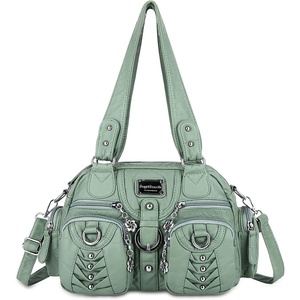 Angel Kiss Small Purse Handbag for Women Crossbody and Shoulder Bags Multipocket Soft Hobo Purses(11-green)